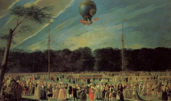 Antonio Carnicero The  Ascent of a Montgolfier Balloon oil painting image